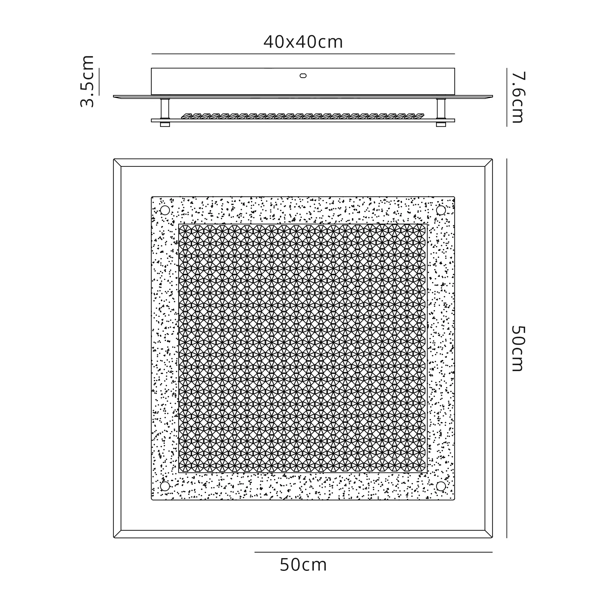 Gina Crystal Ceiling Lights Deco Ringed & Square Crystal Fittings